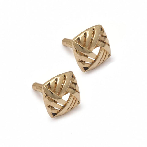 Two pieces of The cyclone cufflinks made using Gold Plated Sterling Silver 