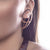 Women's ear wearing Sterling Silver Gold Plated Earrings 
