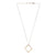Square Window sterling silver gold plated Necklace for women