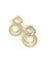 The Keystone Sterling Silver Golden Polished Earrings for Women