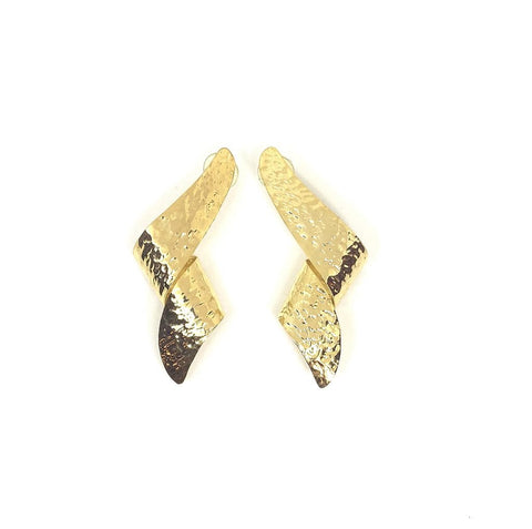 twisted pathway sterling silver gold plated earrings for women