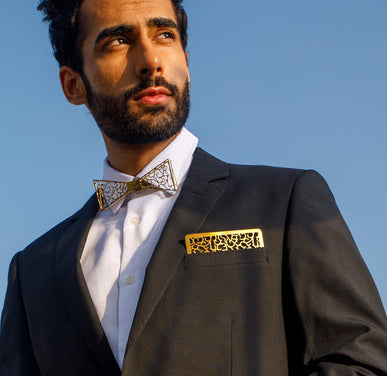 The Architrave pocket square-18k Gold plated