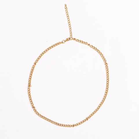 Oval link chain-18k Gold plated