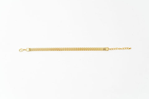 Mesh Wire Bracelet-18K Gold Plated