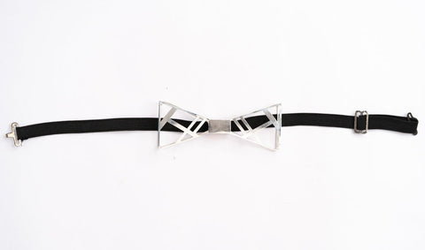 Ell BowTie-White Gold Plated