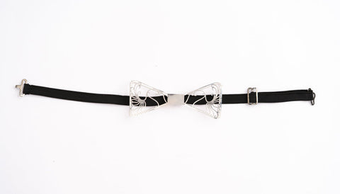 The Scattered Shadow bowtie-White Gold plated